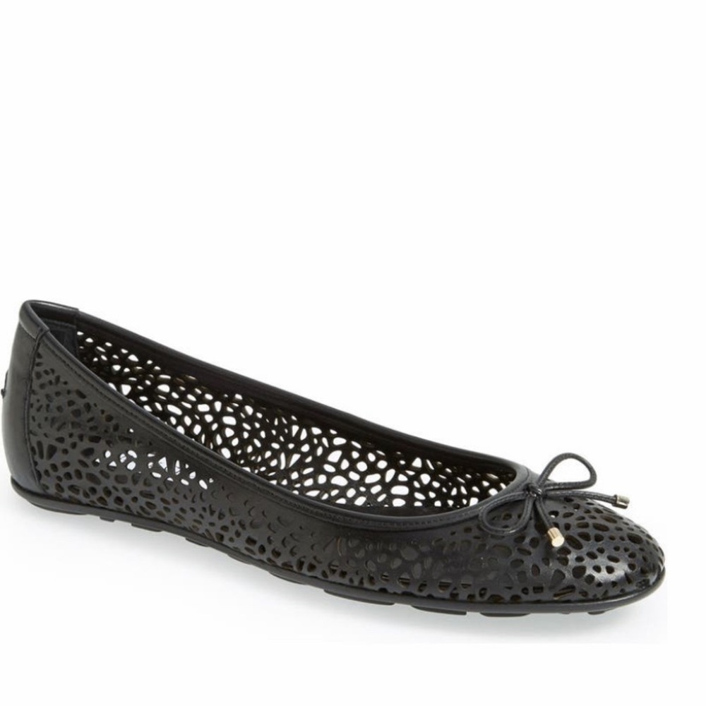 JIMMY CHOO Walsh Perforated Leather Ballet Flats